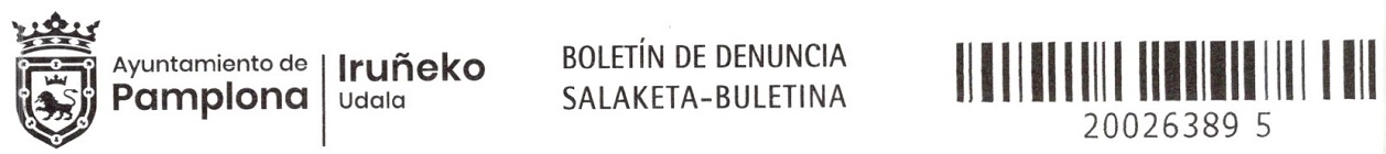 Boletín de denuncia