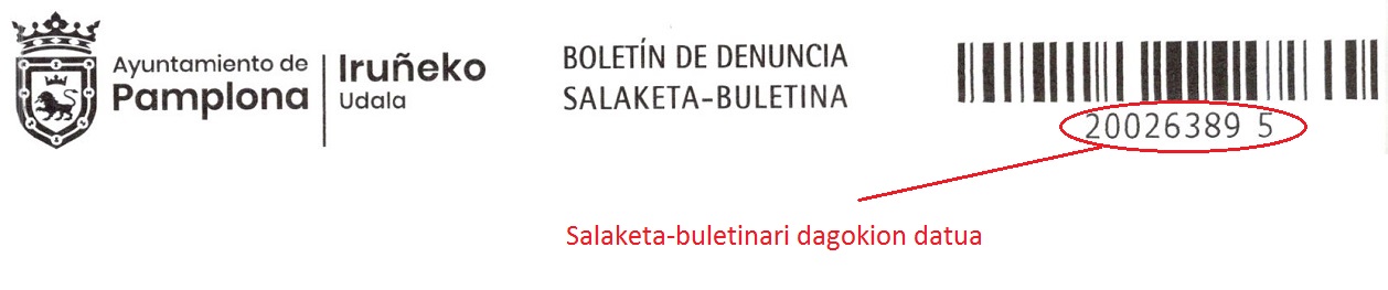 Salaketa-buletinaren adibidea