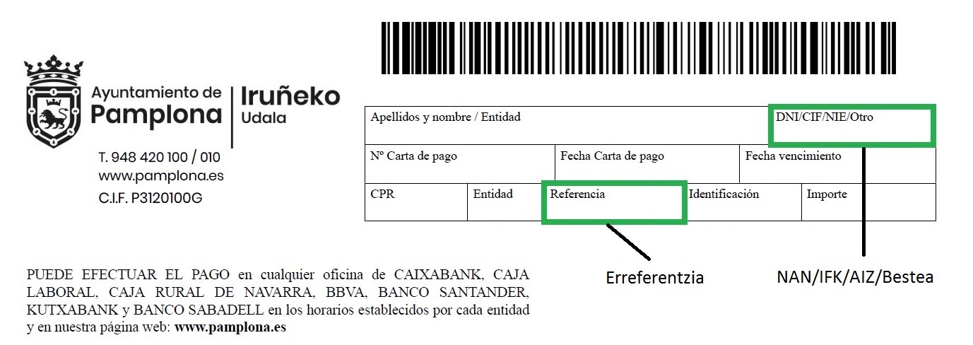 Ordainketa-gutunaren adibidea